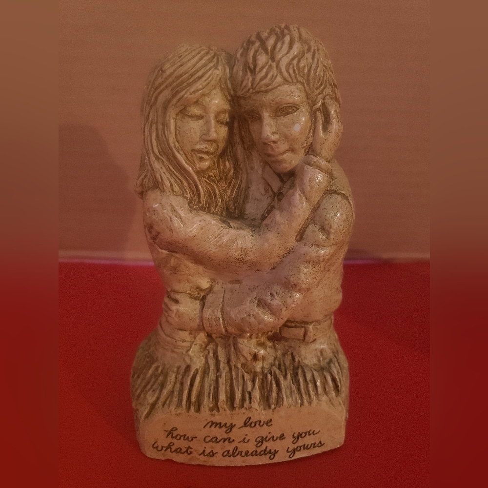 1971 Vintage My Love Paula Wood Sculpture